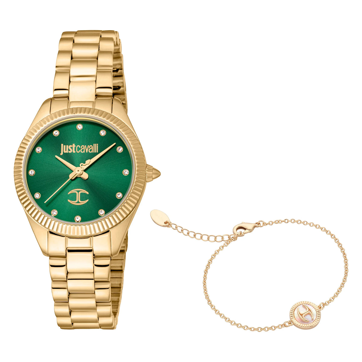 Just Cavalli Just Cavalli Glam Chic Pacentro Yellow Gold Bottle Green