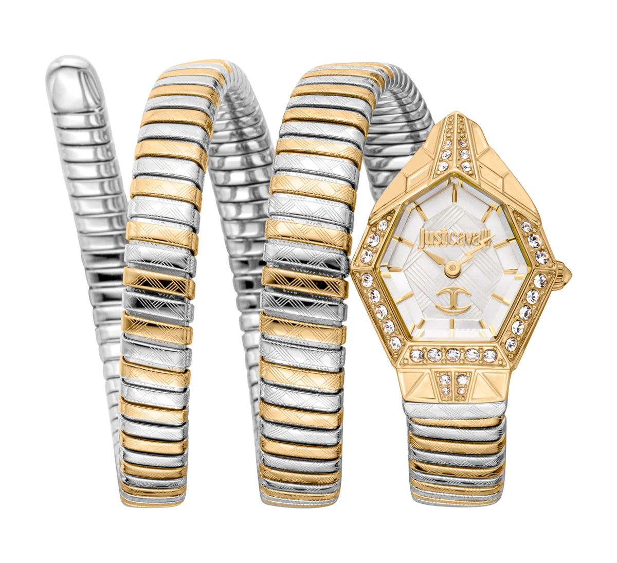 Just Cavalli Just Cavalli Signature Snake Mesmerizing Two Tones YG Silver