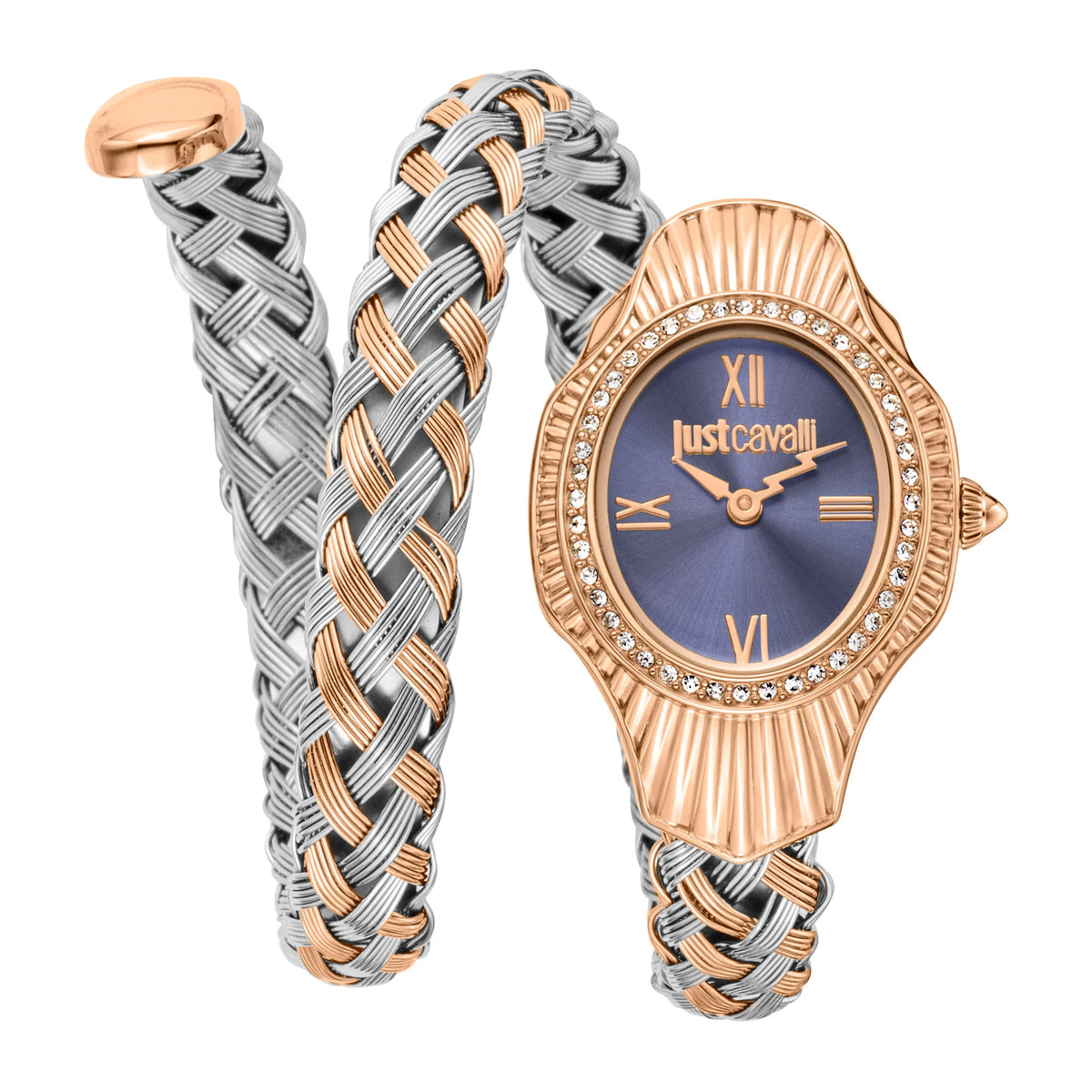 Just Cavalli Just Cavalli Signature Snake Twined Two Tones RG Blue