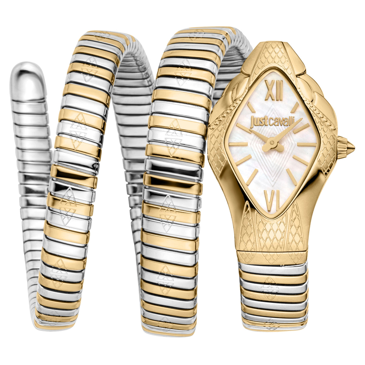 Just Cavalli Just Cavalli Signature Snake Cristallo Two Tones YG Silver MOP