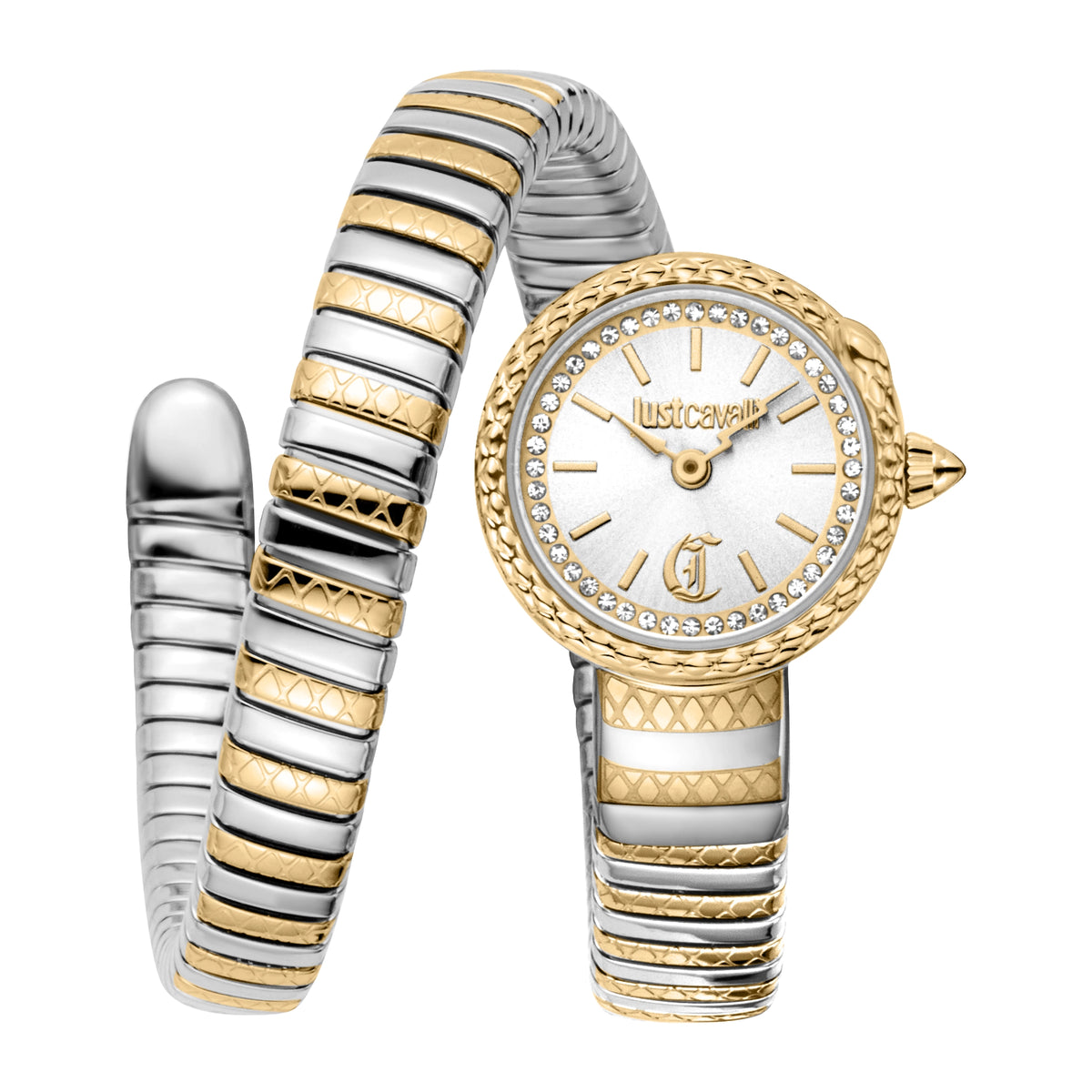 Just Cavalli Just Cavalli Signature Snake Sirena Silver Yellow Gold