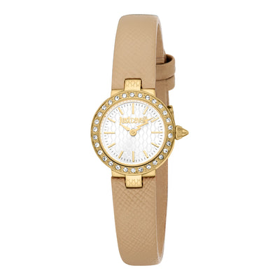 Just Cavalli Glam Chic Serenità Mini Pelle Beige YG Argento