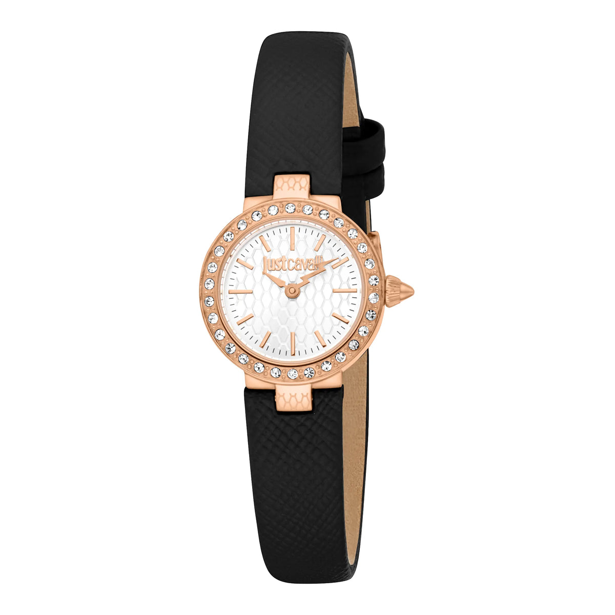 Just Cavalli Just Cavalli Glam Chic Serenita Mini Leather Black RG Silver
