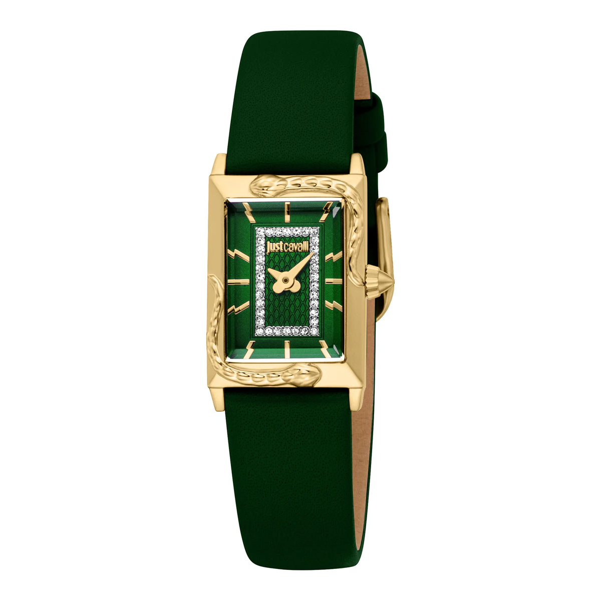 Just Cavalli Just Cavalli Animalier Dolcezza Snake Leather Green YG