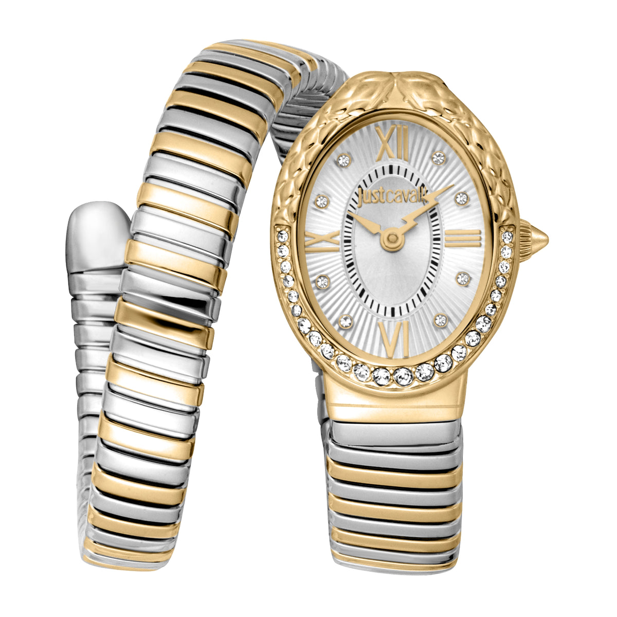 Just Cavalli Just Cavalli Signature Snake Fiore Silver Yellow Gold