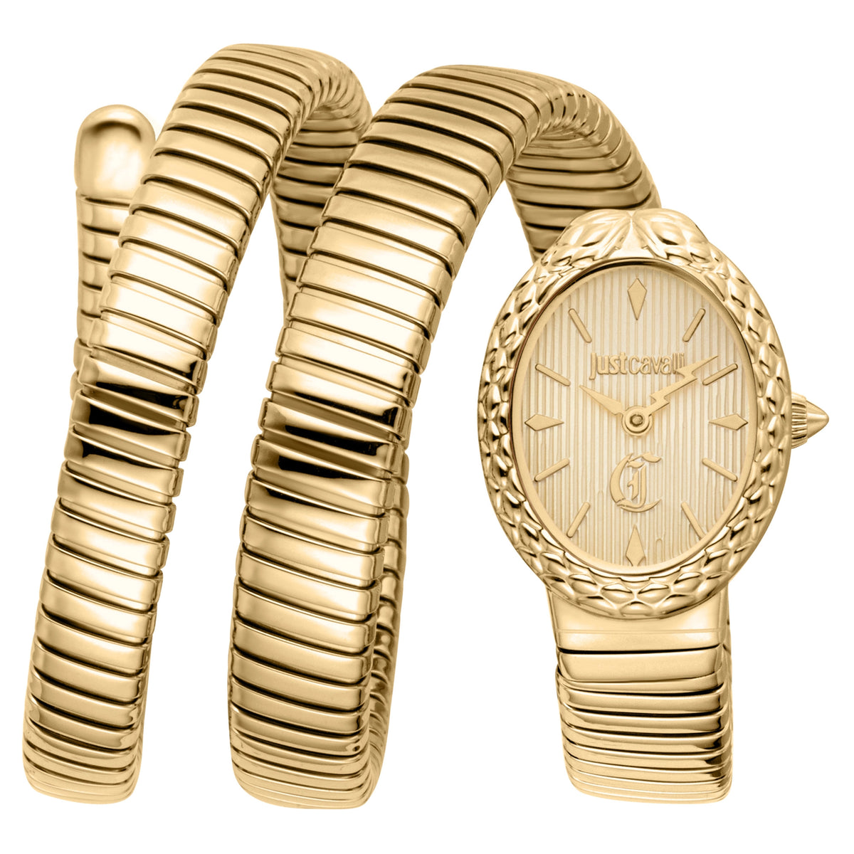 Just Cavalli Just Cavalli Signature Snake Sognia Yellow Gold Champagne
