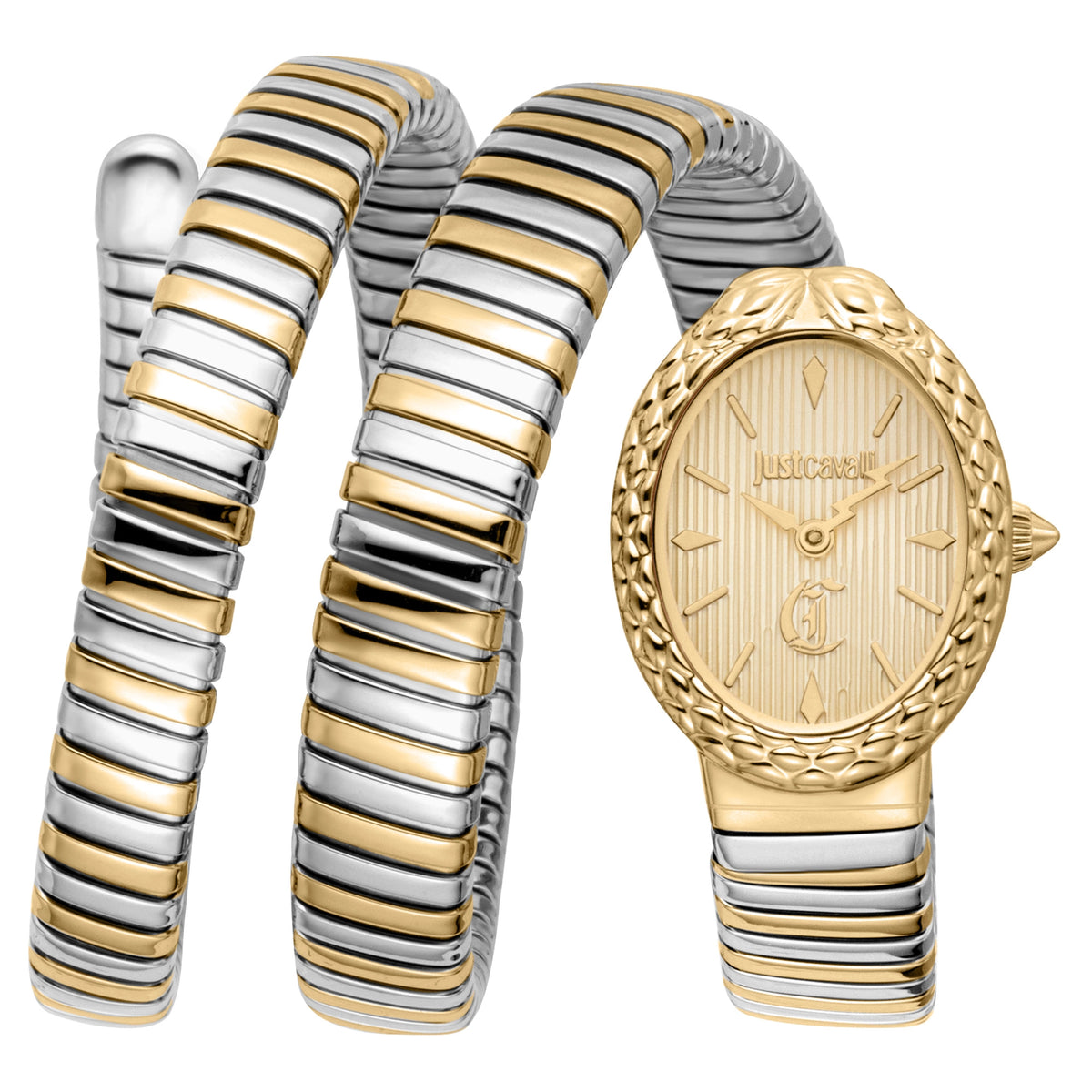 Just Cavalli Just Cavalli Signature Snake Sognia Silver Yellow Gold Champagne