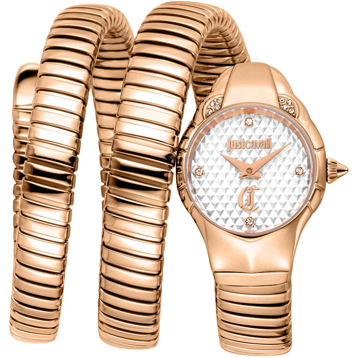 Just Cavalli Just Cavalli Signature Snake Amanta Rose Gold Silver