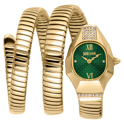 Just Cavalli Signature Snake Lunara Oro Giallo Verde