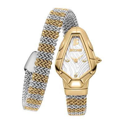 Just Cavalli Signature Snake Fiamma Argento Oro giallo