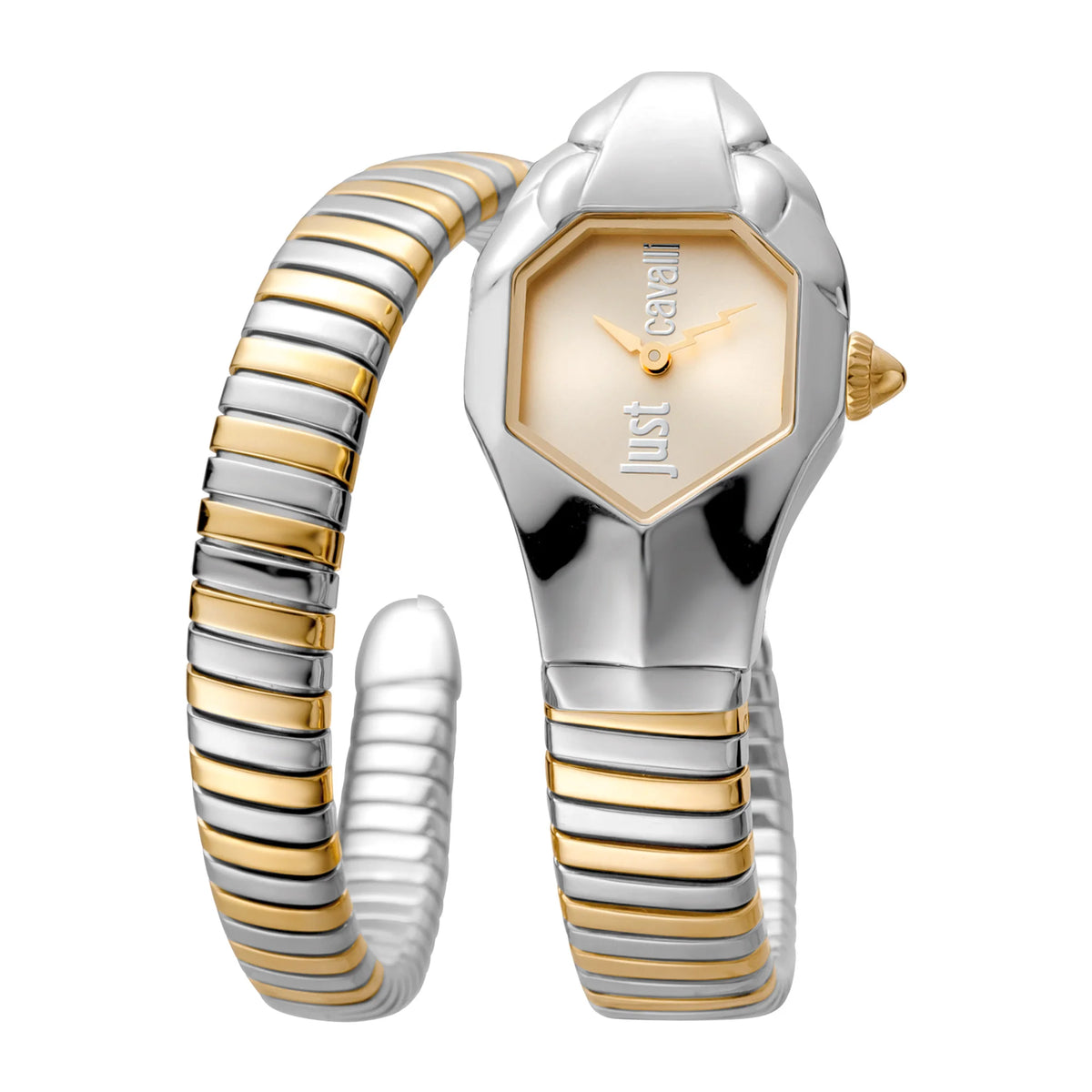 Just Cavalli Just Cavalli Signature Snake Glam DNA Two Tones Rose Gold