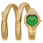 Just Cavalli Just Cavalli Signature Snake Glam Evo 7 Doppio Yellow Gold Green