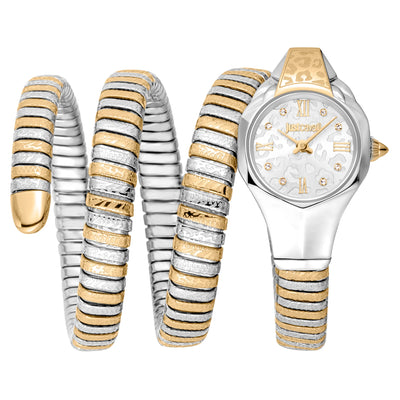 Just Cavalli Signature Snake Ravenna Due Toni YG Argento