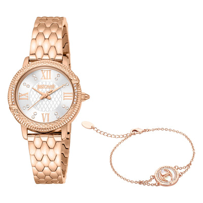 Just Cavalli Signature Snake Viperized Oro Rosa Argento Grigio