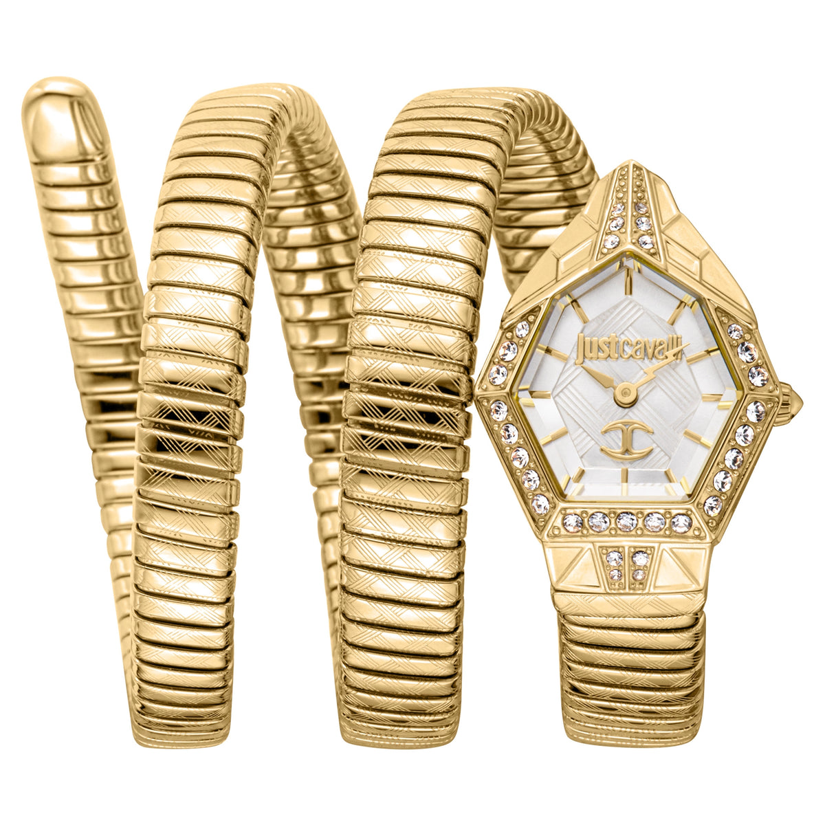 Just Cavalli Just Cavalli Signature Snake Mesmerizing Yellow Gold Silver