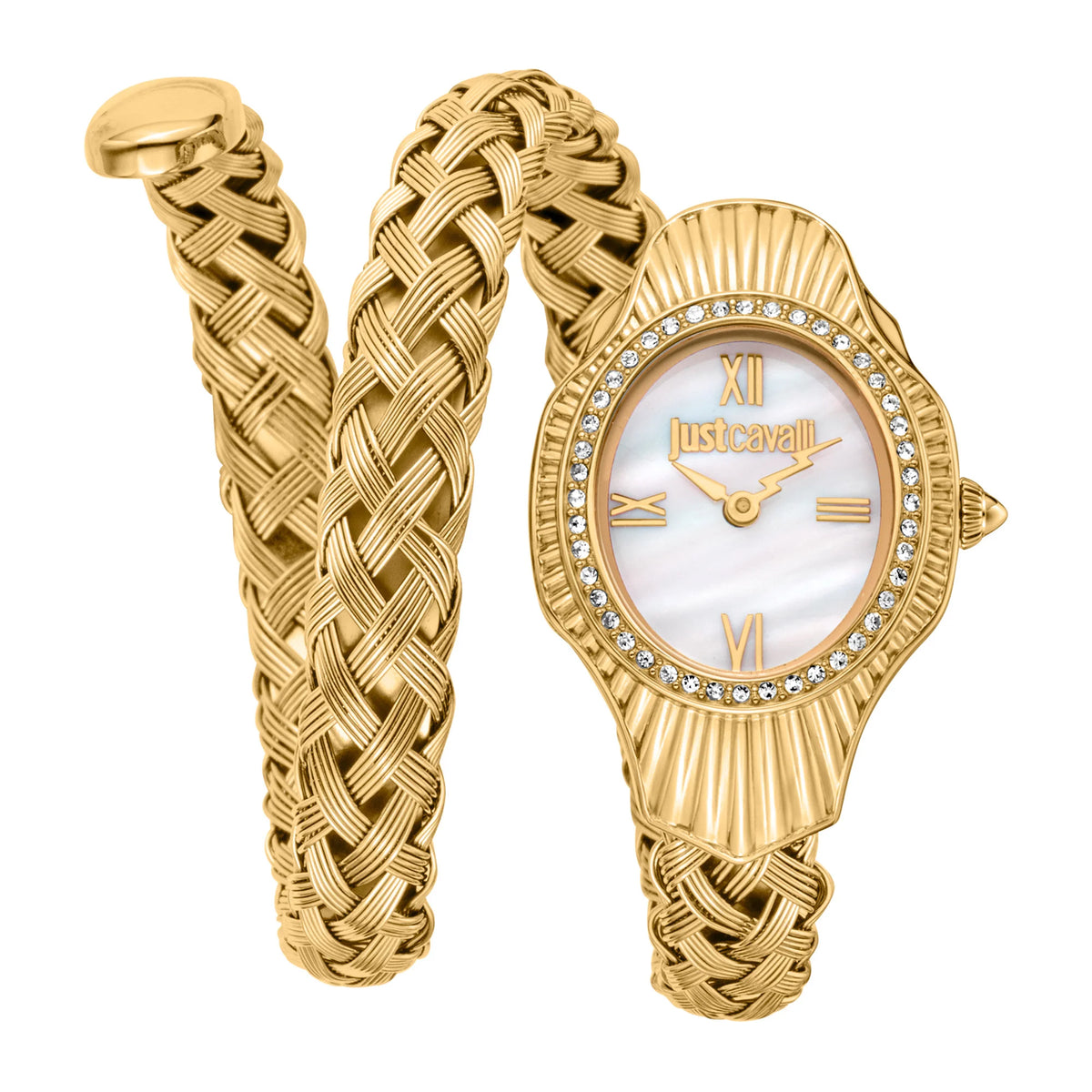 Just Cavalli Just Cavalli Signature Snake Twined Yellow Gold MOP