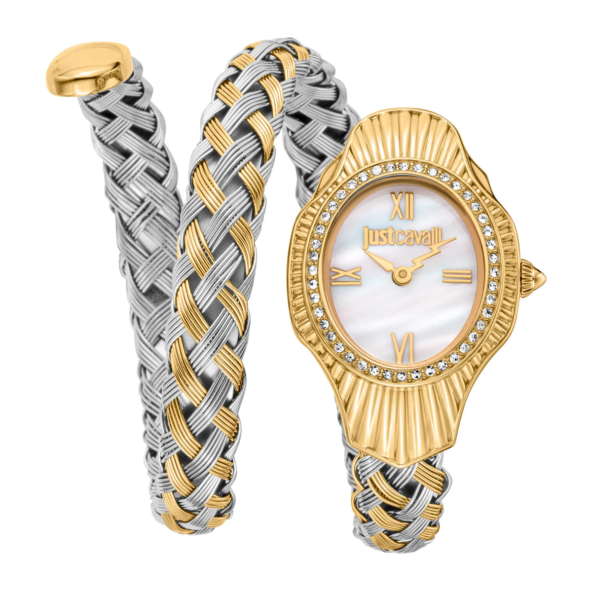 Just Cavalli Just Cavalli Signature Snake Twined Two Tones YG MOP