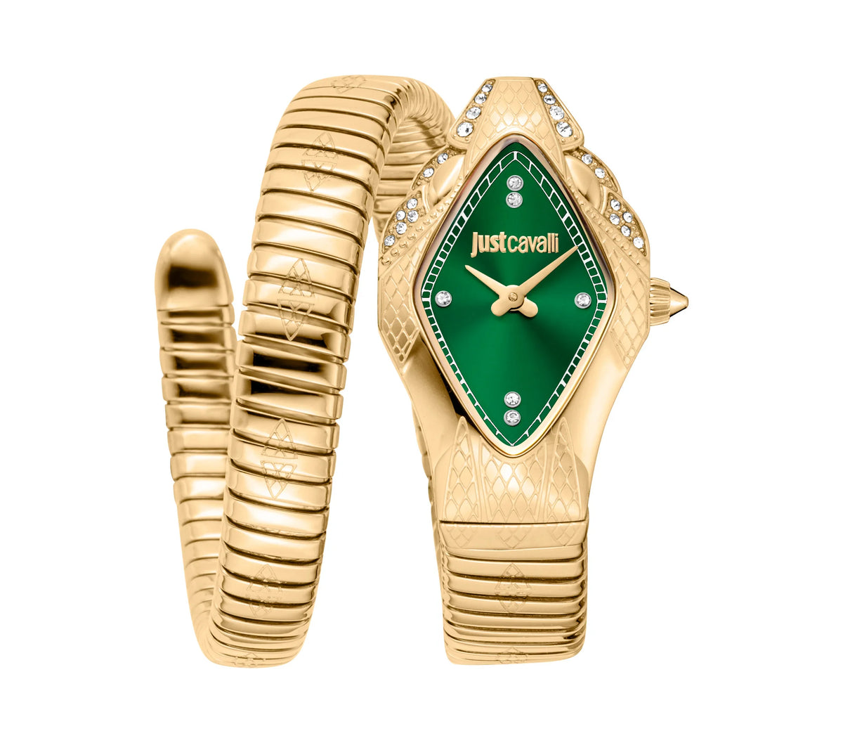 Just Cavalli Just Cavalli Signature Snake Ferocious Yellow Gold Green