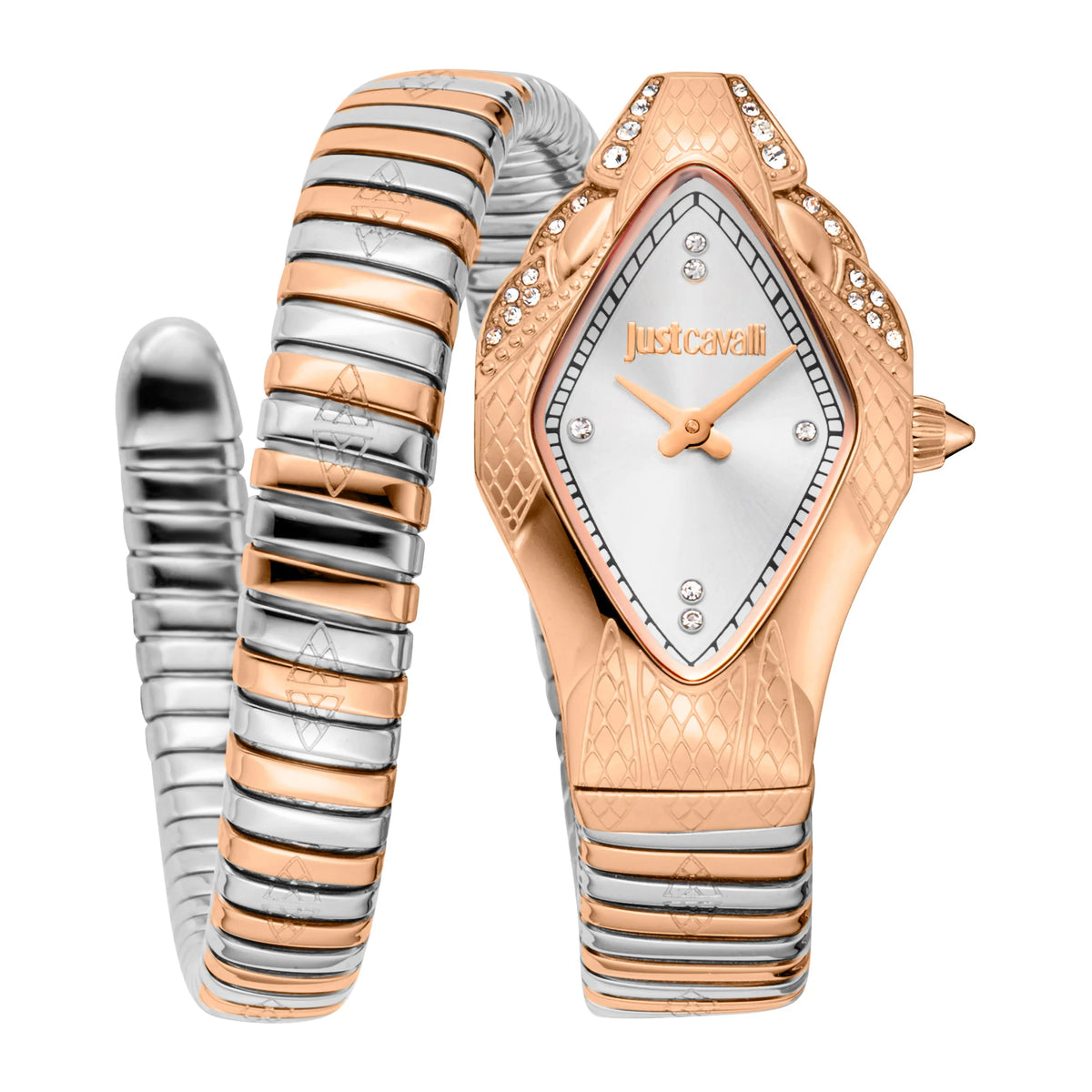 Just Cavalli Just Cavalli Signature Snake Ferocious Two Tones RG Silver