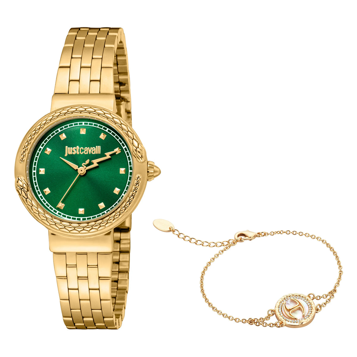 Just Cavalli Just Cavalli SET Brave Snake Yellow Gold Green