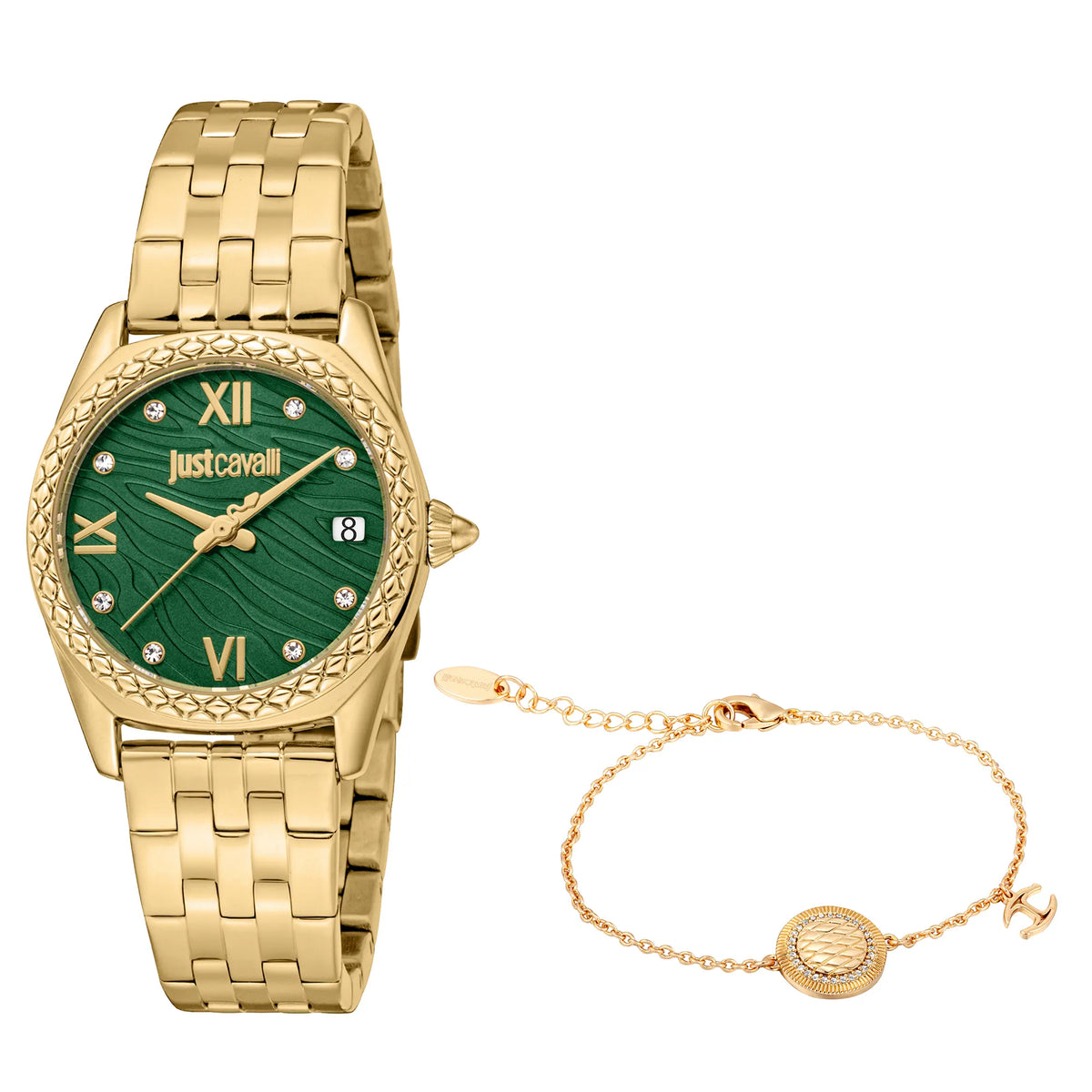 Just Cavalli Just Cavalli SET Indomitable Animalier Yellow Gold Green