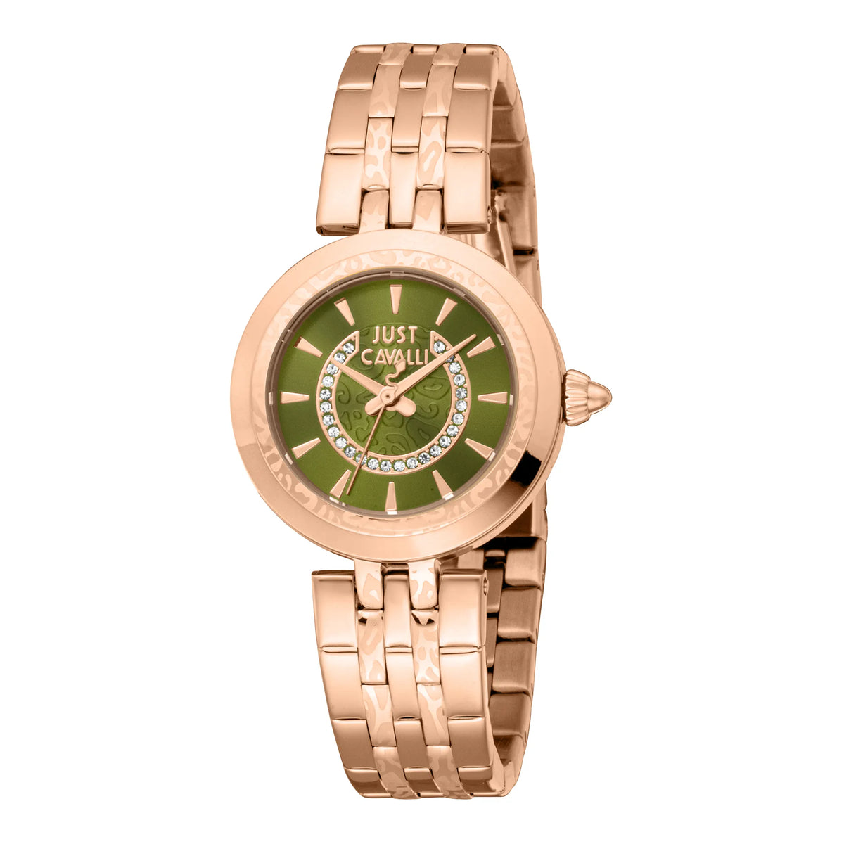 Just Cavalli Just Cavalli Animalier Preziosa Rose Gold Olive Green