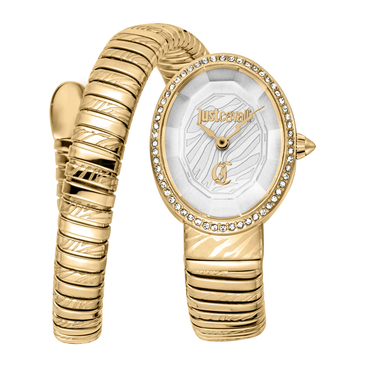 Just Cavalli Just Cavalli Signature Snake Velina Yellow Gold Silver