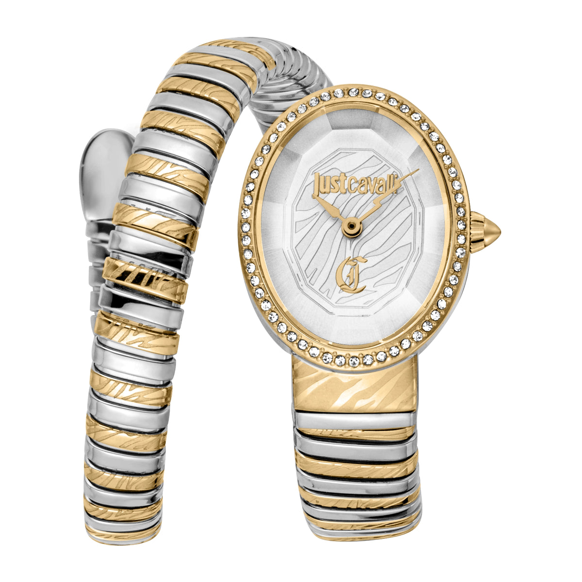 Just Cavalli Just Cavalli Signature Snake Velina Silver Yellow Gold