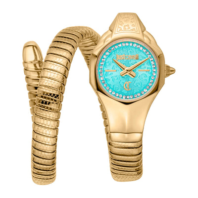 Just Cavalli Signature Snake Fiore Oro Giallo Turchese