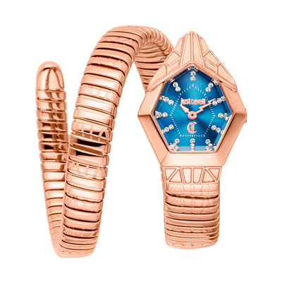 Just Cavalli Signature Snake Gemma Oro Rosa Blu