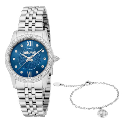 Just Cavalli SET Sublime Animalier Argento Blu