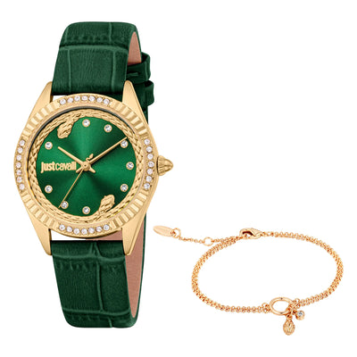 Just Cavalli SET Vittoria Glam Pelle Verde YG