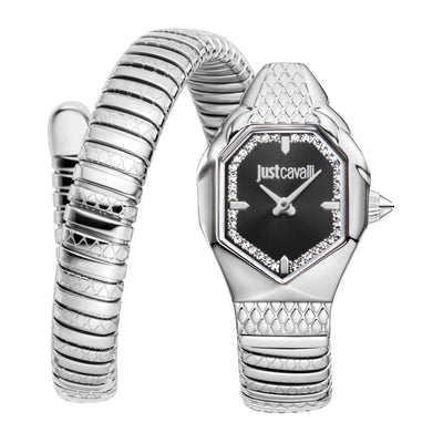 Just Cavalli Signature Snake Aria Argento Nero