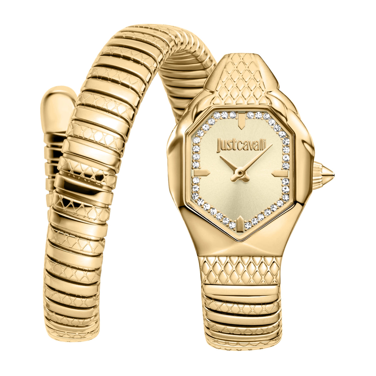 Just Cavalli Just Cavalli Signature Snake Aria Yellow Gold Champagne