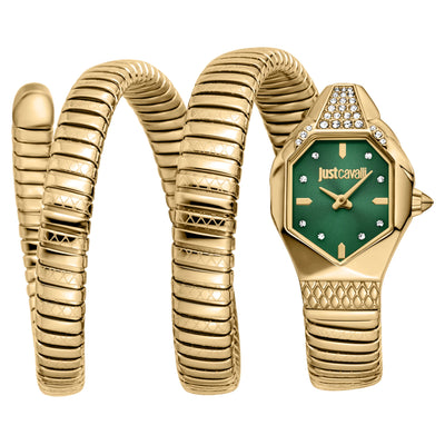 Just Cavalli Signature Snake Ambra Giallo Oro Verde