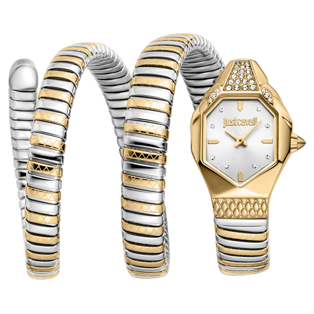 Just Cavalli Just Cavalli Signature Snake Ambra Two Tones YG Silver