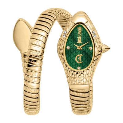 Just Cavalli Signature Snake Vetra Giallo Oro Verde