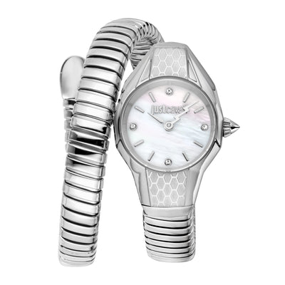 Just Cavalli Signature Snake Vivace Argento Bianco Antico
