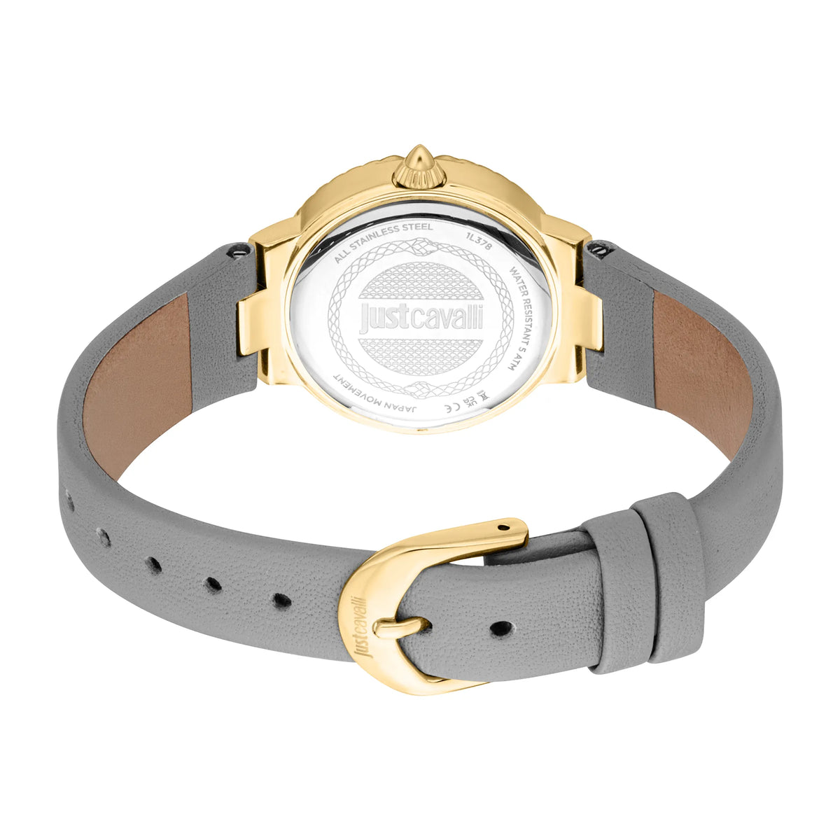 Just Cavalli Just Cavalli SET Primavera Snake Leather Light Grey Silver — immagine 2