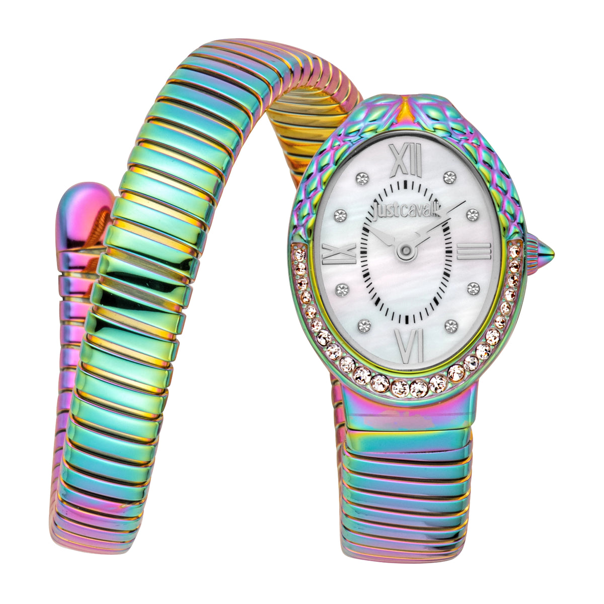 Just Cavalli Just Cavalli Signature Snake Fiore Rainbow Antique white