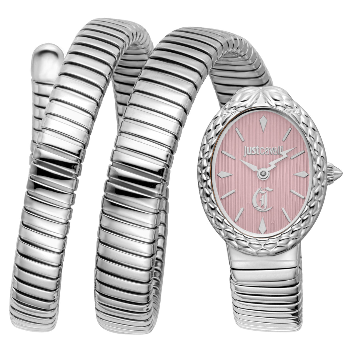 Just Cavalli Just Cavalli Signature Snake Sognia Silver Pink