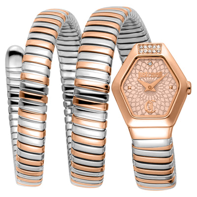 Just Cavalli Signature Snake Romina Argento Oro Rosa Oro Rosa