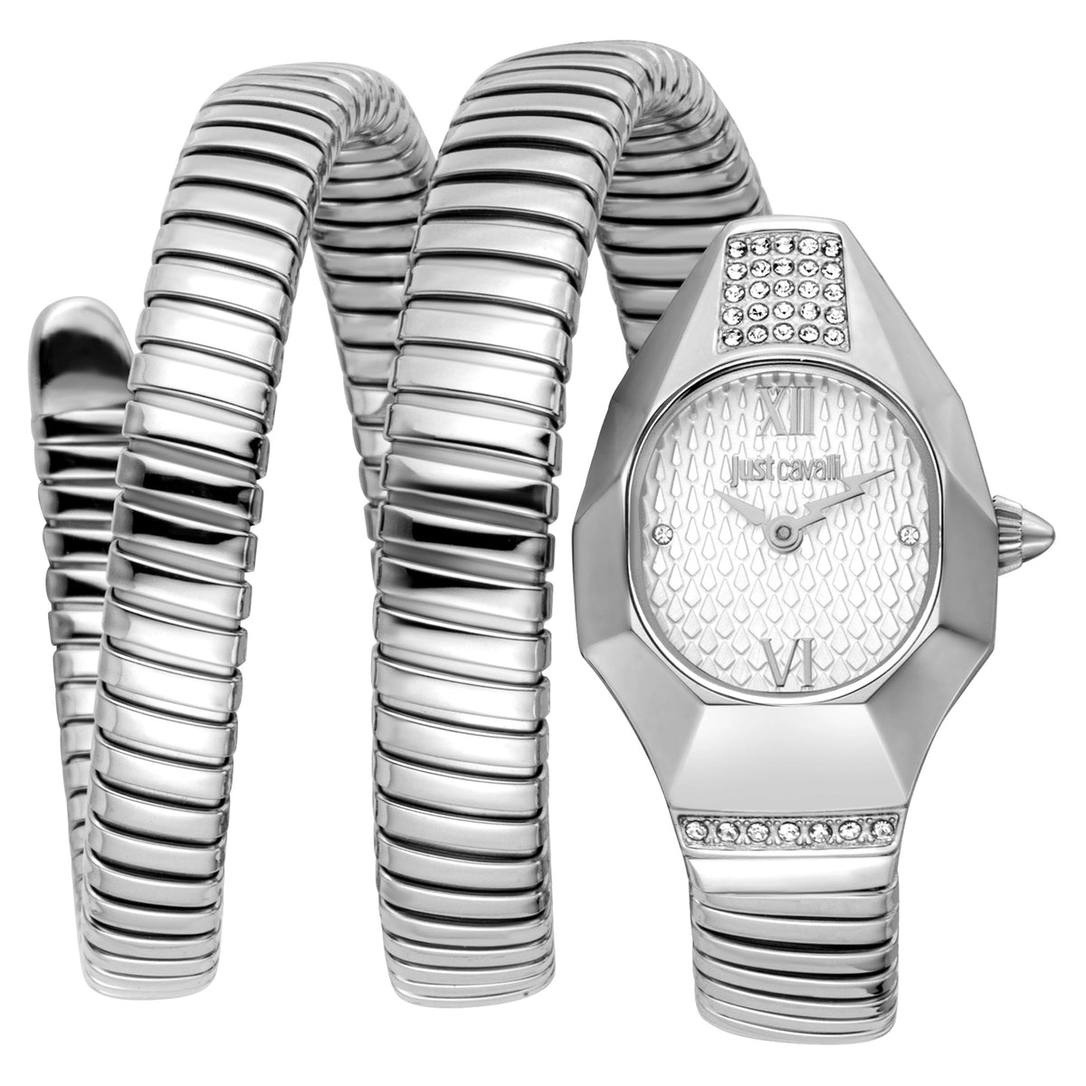 Just Cavalli Just Cavalli Signature Snake Lunara Silver