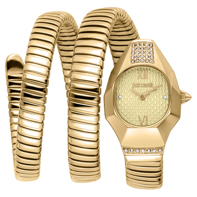 Just Cavalli Signature Snake Lunara Oro Giallo Champagne