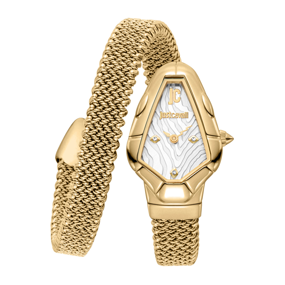Just Cavalli Just Cavalli Signature Snake Fiamma Yellow Gold Silver